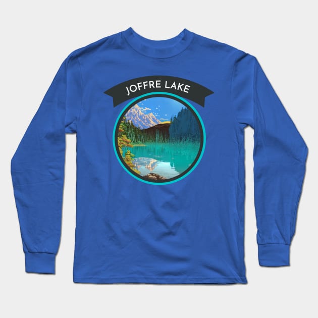 Vintage Joffre Lake Celebrating the Beauty of Nature and Lake Life Long Sleeve T-Shirt by Mochabonk